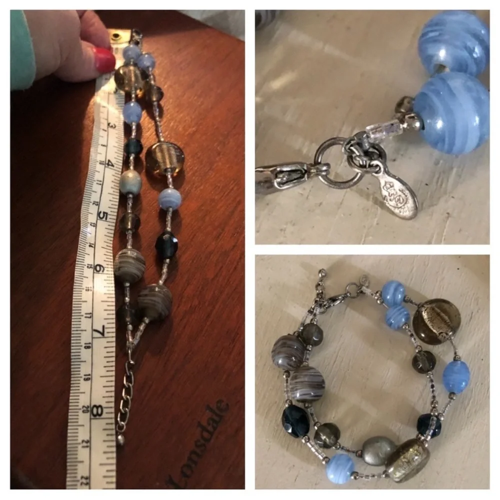 Blue Necklace, Bracelet & Earrings Set